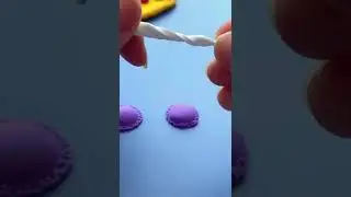 Лепим макарон из воздушного пластилина 💜
