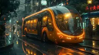 Cyberpunk City Bus - Synthwave Retrowave Mix
