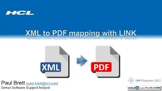XML to PDF mapping using HCL Link