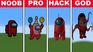 NOOB VS PRO VS HACKER VS GOD💠Among us💠 💥Minecraft Pixel Art💥