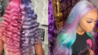 WATER COLOR WIGS TUTORIAL COMPILATION #watercolordye