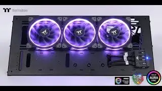 TT Riing Plus H14 RGB 水冷排風扇 燈校展示