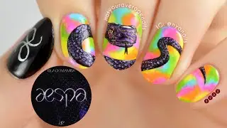 aespa 에스파 'Black Mamba' Nails