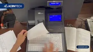 Program preset items on the 100+ PLU flat keyboard on the HK Systems HK-7200 cash register. Part 3