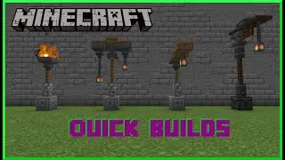 Minecraft: 4 Easy Lamp Post [Tips & Tricks]
