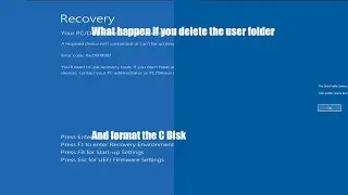What happen if you delete the user folder and after the formating the C Disk