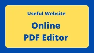 Useful website | How to edit PDF files free online