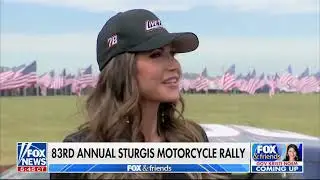 Fox and friends Sturgis motorcycle rally 2023 with governor Noem