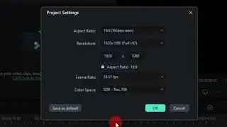 How To Change Project Setting In Filmora 12