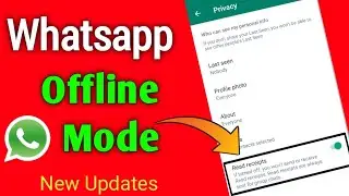 Whatsapp Offline Mode | Offline WhatsApp Kaise Chalaye | How To Show Offline On Whatsapp