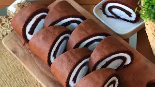🏆BU PASTAYA AŞIK OLUNUR😍 3 Kaşık Un ile PAMUK RULO PASTA TARİFİ 💯 Asla Kırılma Çatlama Olmuyor👌🏻