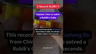 Rubik's Cube Solved in World Record time