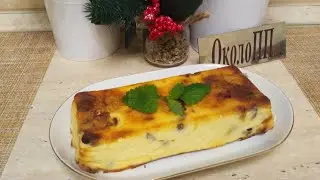 Творожная запеканка  с сушеной клюквой.
