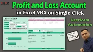 OMG 🔥 How to Create Profit and Loss Dashboard in Excel Userform using Excel vba