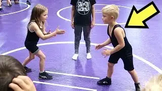 Kid's FIRST Time WRESTLING! 💪😎👍