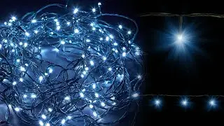 Fairy Cool White LED light with Timer  -Green Cable