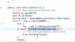 Android Developing Applications Tutorial 99 Writing Data to File Output Stream