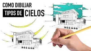 Como DIBUJAR distintos tipos de CIELOS para ambientar tus dibujos