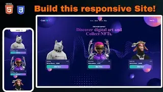 Build a Responsive NFT Marketplace Website from Scratch! | HTML & CSS Tutorial