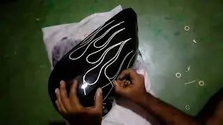 The Only Painting a motorbike tank in golden flames Video You Need to Watch!