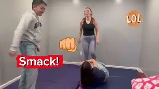 Mom vs Kids wrestling (best moments!) 
