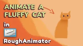 Animate a cute cat with fur - in RoughAnimator