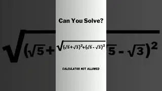 A Nice Interesting Algebraic Radical Math Problem. 