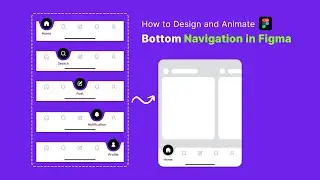 How to Prototype Mobile Navigation Bar in Figma | Figma Prototype Tutorial