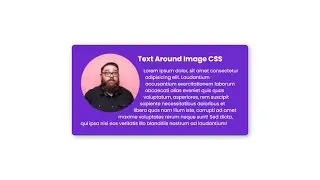 Text Around Image with only HTML CSS | Tricks-01 HTML CSS Text Around Image 