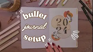 My 2024 New Bullet Journal Setup ✨ plan with me  🤍  bujo flip trough