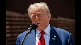 Дональд Трамп на границе США в Аризоне.  Русский перевод