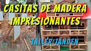 JANDEN Descubre el arte #artesaníasenmadera #juguetes #casitas #casademuñecas #avion #trenes #auto