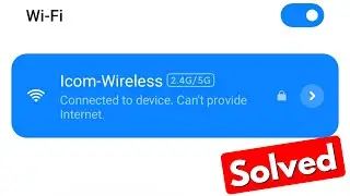 Fix connected to device can't provide internet xiaomi redmi | wifi connected but no internet access