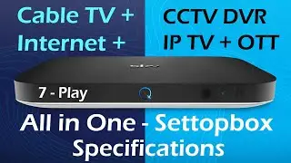 WE IPTV BOX - 7 Play 4K Set top box Cable TV + Internet + Landline + OTT + CCTV DVR Recording