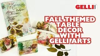 Fall in Love Table Set with Gelli Arts® by Giovanna Zara