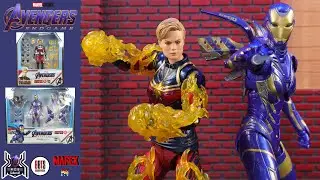 Mafex Marvel Avengers Endgame 163 CAPTAIN MARVEL & 184 RESCUE Pepper Pots MCU Movie Figure Review
