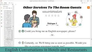 English Conversation | Other services to the room guests