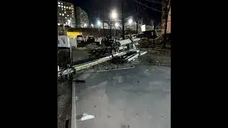 Упавшая вышка сотовой связи