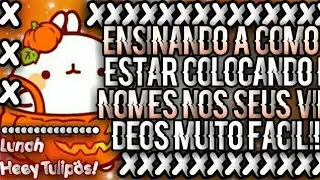 {•|🌻|•}↬Como Colocar Nomes Nos Seus Vídeos!{•|🍷|•}