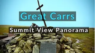 Great Carrs : Labelled Summit View Panorama - Lake District Southern Fells