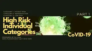 High risk individual CATEGORIES and CoVID19 part 1 ANALYTICS