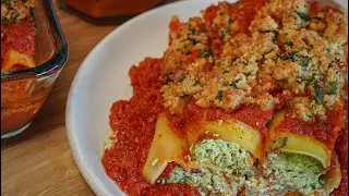 Cannellonis aux épinards et chèvre à la sauce au parmesan Mutti by Hervé Cuisine