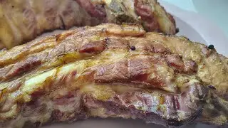 Маринованные рёбра в духовке.#мясо#рассол#лук#специи#