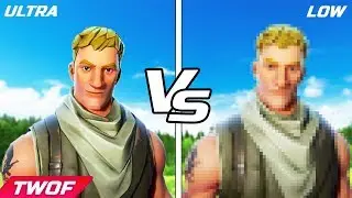 Fortnite ULTRA vs LOW Graphics Ultimate Side-by-Side comparison (4k 60 fps Gameplay)