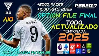 💥Lleva tu Pes 2017 a OTRO NIVEL - Option File DEFINITIVO 2025 TUTORIAL - Pes 17 FC24 Última Versión