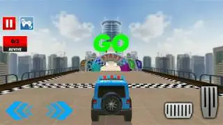 Police prado car stunt - Mega ramp stunt 3D Android and ios games 2020
