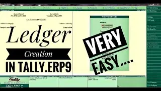 Create Ledger in Tally Erp 9
