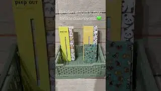 Bim’den aldığım kutuyu birlikte düzenliyoruz💚 | kırtasiye alışverişi