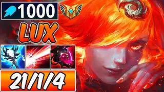 *BROKEN ONE-SHOT LUX* MOST SATISFYING GAMEPLAY | Best FULL AP Build & Runes S14 | League of Legends
