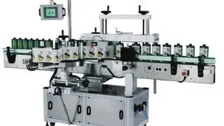 double sides labeling machine automatic bottle labeling equipment Etikettiermaschine fuer Flaschen